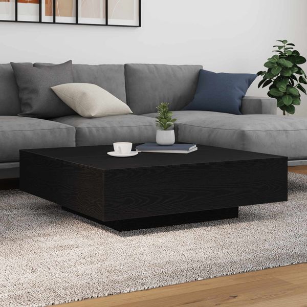 vidaXL Couchtisch Schwarz Eichen-Optik 100 x 100 x 31 cm Holzwerkstoff 863008
