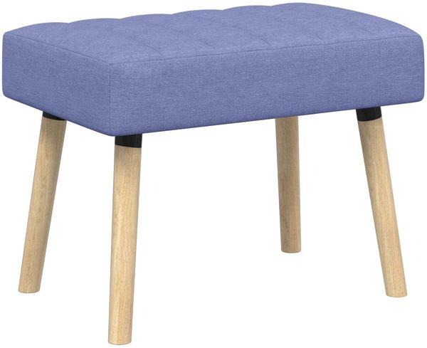 vidaXL Kanalgepolsterte Bank Jeans blau 60 x 40 x 45 cm Stoff 42038472