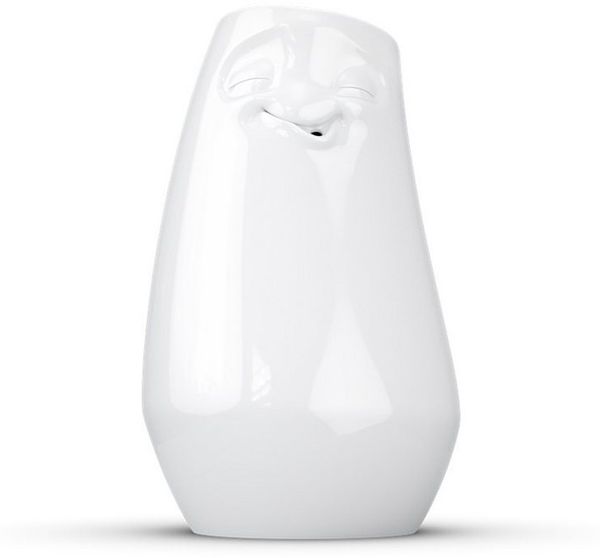 Tasse Vase Gesicht entspannt weiß lustige Blumenvase Fiftyeight Porzellanvase
