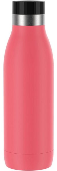 Emsa Bludrop Color Trinkflasche mit Quick-Press Verschluss, spülmaschinenfest, Edelstahl Koralle, 0,5 Liter