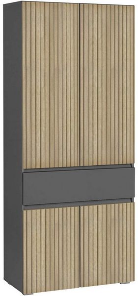 Home affaire Hochschrank Wisla mit 4 Türen & 1 Schublade, Breite 76 cm, Höhe 180 cm