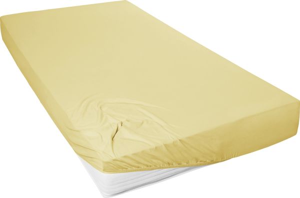 Westminster Spannbetttuch Mako Jersey 100 x 200 cm senf