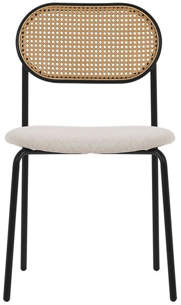 ML-DESIGN Stuhl Esszimmerstühle Rattanstuhl Polsterstühle Akzentstühle für Esszimmer (6 St), Beige Esstischstühle mit Rückenlehne aus Rattan 6er Set Küchenstuhl