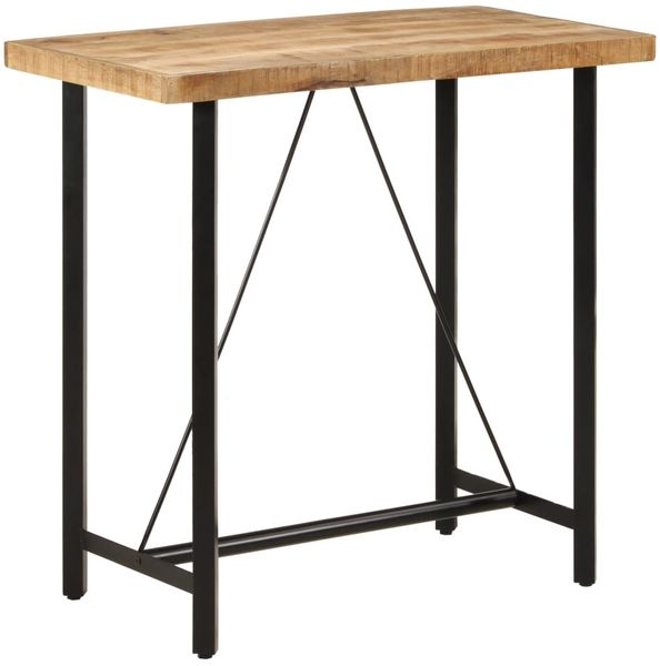 vidaXL Bartisch 110x55x107 cm Massivholz Mango und Eisen 356381