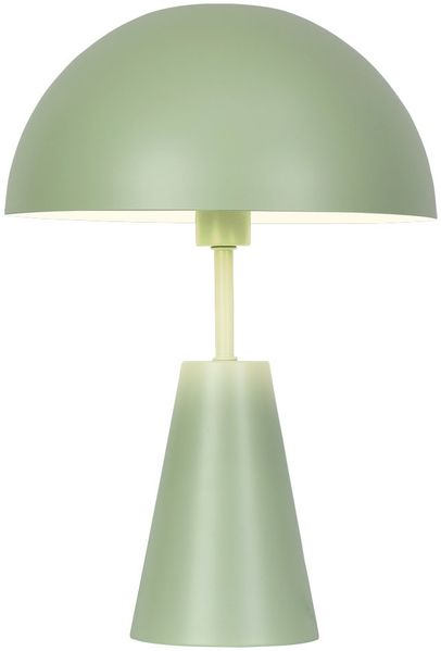 Retro Tischleuchte Pilz, Metall grün, E14, H 25 cm
