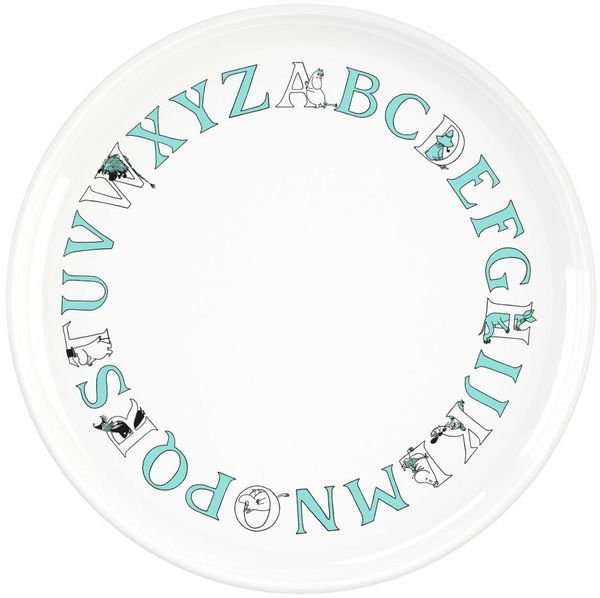 Rig-Tig Teller Moomin ABC Turqouise, Speiseteller, Kunststoff, Türkis, 20 cm, Z00704-1