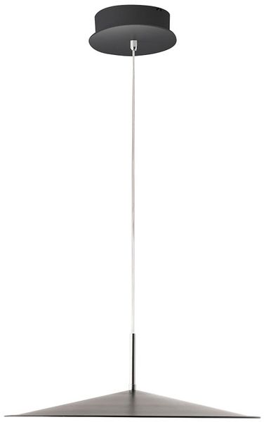 LED Pendelleuchte, dimmbar, rund, schwarz, D 50 cm