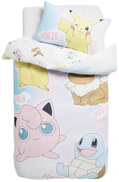 Next Bett-Set Pokemon Bettbezug und Kissenbezug im Set, Bezug: Baumwolle