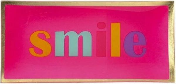 Giftcompany - Glasteller "Love Plates" Smile Dekoteller 10x21cm Pink 1147505082