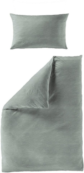 BIERBAUM Bettwäsche Chic Uni, Seersucker, 2 teilig, Schickes Unidesign: Modern und elegant für jedes Schlafzimmer