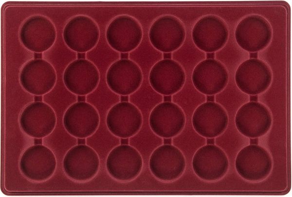 MC. Sammler Aufbewahrungsbox MC. Sammler Münztableau mit Schutzdeckel, Münzkoffer, Münzkassette, 24 Fächer - 41mm Ø