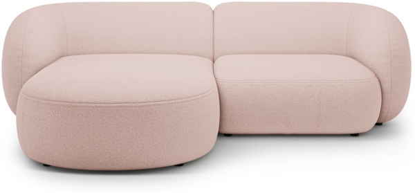 Micadoni Ecksofa Kate 2-Sitzer Links Boucle Puderrosa