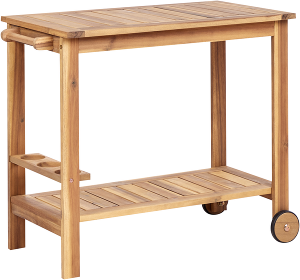 Beliani 'SASSARI II' Servierwagen, Akazienholz Heller Holzfarbton
