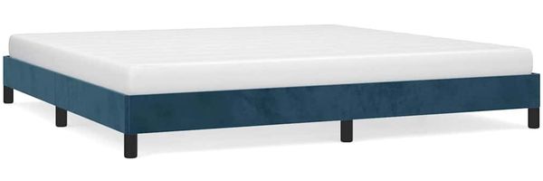 Doppelbett, Bettgestell Modernen ohne Matratze Dunkelblau 200x200 cm Samt d2086e