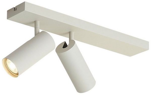 Qazqa LED Aufbaustrahler Renna, ohne Leuchtmittel, GU10, Beige, Modern, Metall, 2-flammig