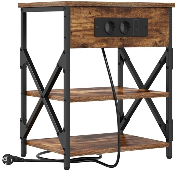 vidaXL Nachttisch Geräucherte Eiche 41 x 31 x 51 cm Holzwerkstoff 859519