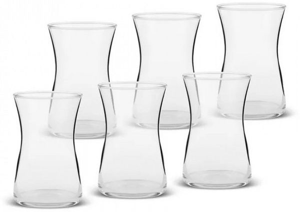 Karaca Teeservice Karaca Heybeli Tee-Set 6-teilig Transparent Türkische Teegläser
