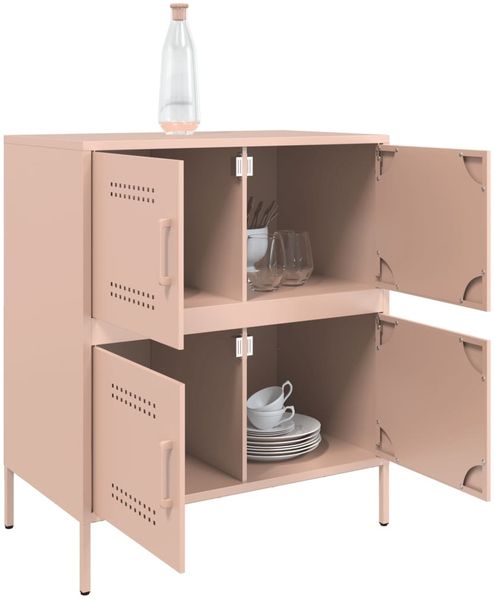 Sideboard, Kommode Rosa 68x39x79 cm Stahl Bild 5