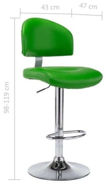 vidaXL Barhocker Grün Kunstleder [249655] Bild 7