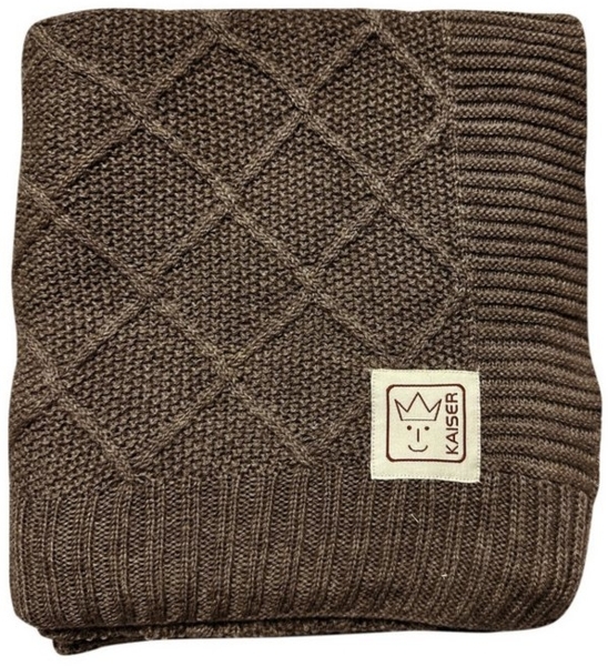 Kaiser 65217391 Wool - Babydecke Strick 100% Merino Wolle, atmungsaktive Babydecke, Ganzjährig, Neugeborene, Kinderwagendecke, Babyschalendecke, Fb. latté Bild 2