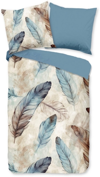 good morning Bettwäsche Renforcé Bettwäsche 155 X 220 cm + 1- 80 X 80 cm Otte bunt federn, Baumwolle, 2 teilig, bettwäsche 155x220 baumwolle sale warm weihnachten 155x220 bettbezug