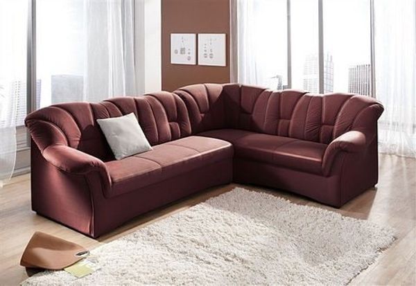 DOMO collection Ecksofa Papenburg B/T/H: 242/190/84 cm L-Form, wahlweise mit Bettfunktion, Langer Schenkel links oder rechts