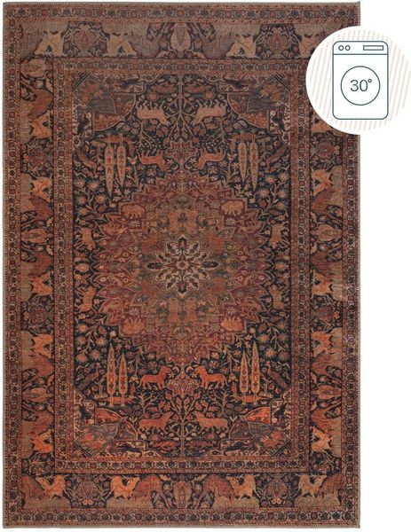 FLAIR RUGS Teppich Nico, rechteckig, Höhe: 4 mm, Waschbarer Traditioneller Teppich