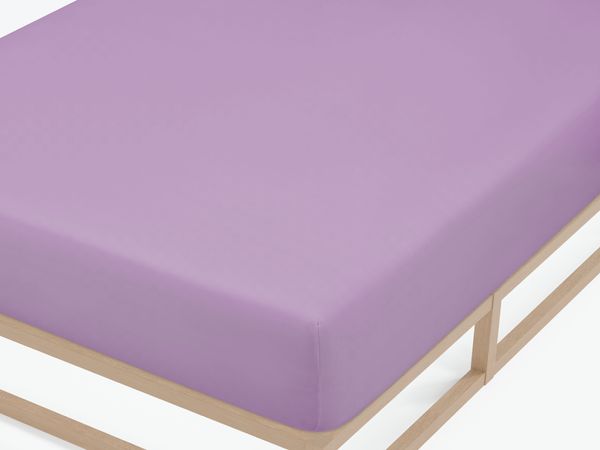 biberna Feinjersey-Spannbetttuch 0077144, viola, 1x 90x190 cm - 100x200 cm