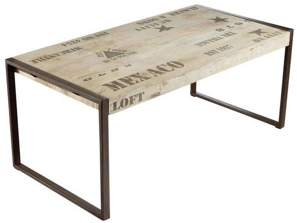 Esstisch Mango 120x70x76 natur bedruckt FACTORY #122