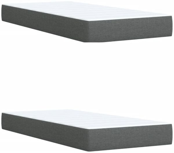 vidaXL Boxspringbett mit Matratze Dunkelgrau 200x200 cm Stoff 3294464 Bild 11