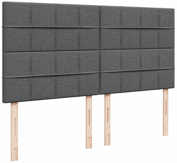 vidaXL Boxspringbett mit Matratze Dunkelgrau 200x200 cm Stoff 3294464 Bild 9
