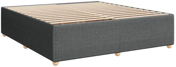 vidaXL Boxspringbett mit Matratze Dunkelgrau 200x200 cm Stoff 3294464 Bild 10