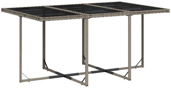 vidaXL 11-tlg. Garten-Essgruppe mit Kissen Grau Poly Rattan 3277735 Bild 3