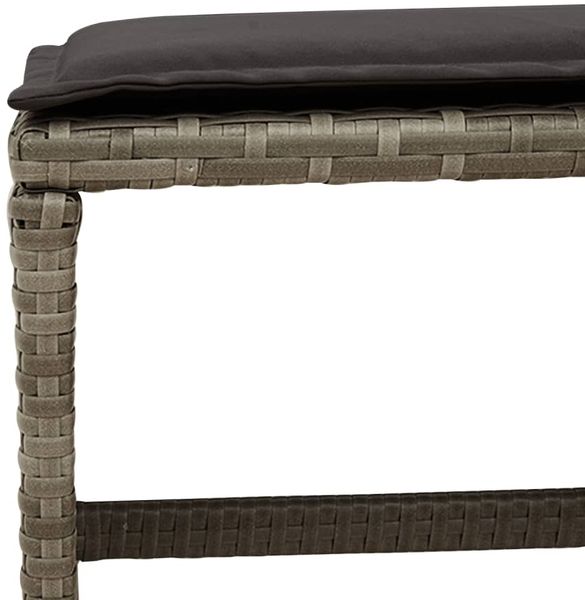 vidaXL 11-tlg. Garten-Essgruppe mit Kissen Grau Poly Rattan 3277735 Bild 9