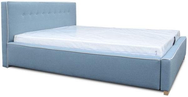 Polsterbett Bett Doppelbett DEVIN Polyesterstoff Graubraun 160x200cm Bild 4