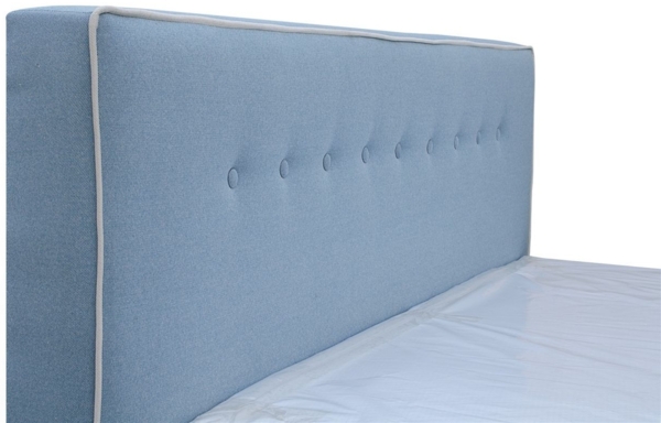 Polsterbett Bett Doppelbett DEVIN Polyesterstoff Graubraun 160x200cm Bild 2