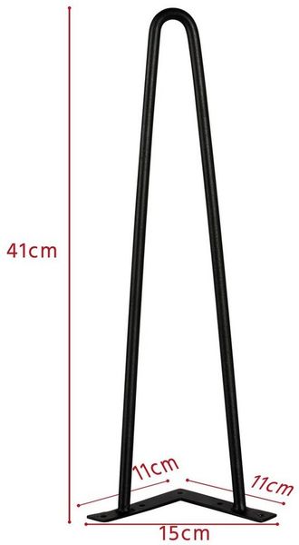 Yaheetech Tischbein, DIY 41cm Haarnadelbeine für Tisch