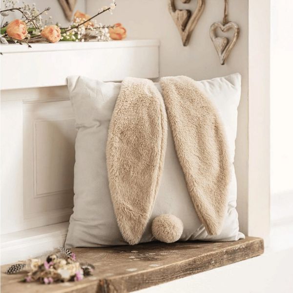 Home-trends24. de Kissenhülle Hase Ohren Osterhase Ostern Kissenbezug Couch Kissen Deko