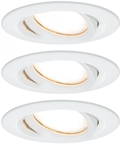 Paulmann No. 93682 Einbauleuchten Set LED Nova Plus 3x6W weiß dimmbar