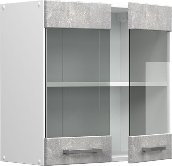 Hängeschrank R-Line Beton 60 cm mit Glastüren Vicco Bild 5