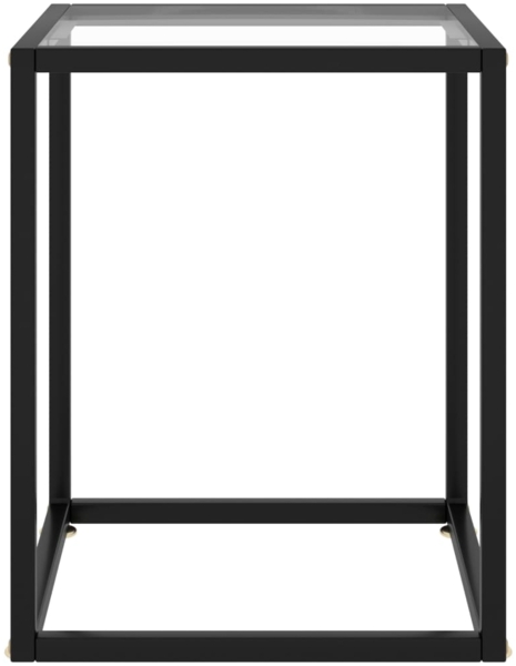vidaXL Couchtisch Schwarz mit Hartglas 40x40x50 cm 322907