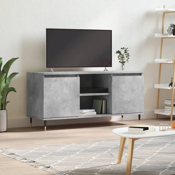 vidaXL TV-Schrank Betongrau 104x35x50 cm Holzwerkstoff 827008