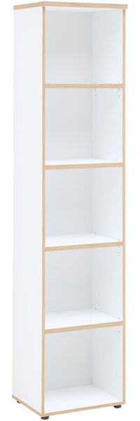Büroregal MEMPHIS WH07 Weiß & Artisan Eiche – 45cm 5 Fächer Ordnerhöhe