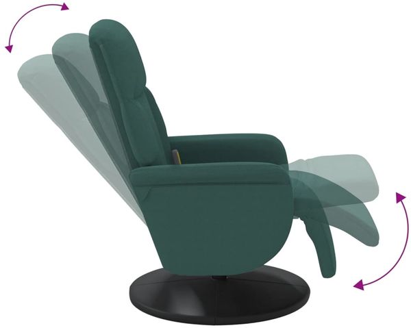 vidaXL Massagesessel mit Fußteil Dunkelgrün Samt 356695 Bild 7
