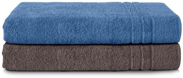 Komfortec Saunatuch Frotte aus 100% Baumwolle, Frottee (Packung, 2-St), 80x200 Saunatücher set XXL, Weich, Schnelltrocknend