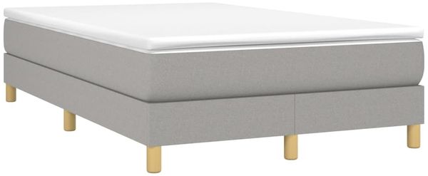 vidaXL Polsterbett, Stoff, 25,0 cm, Hellgrau, 120x200 cm, Natur Bild 3