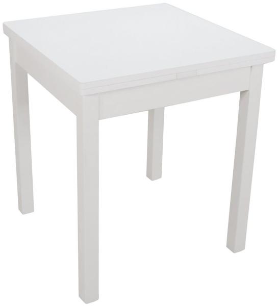 Vierfusstisch "Hugo I" ausziehbar, weiss