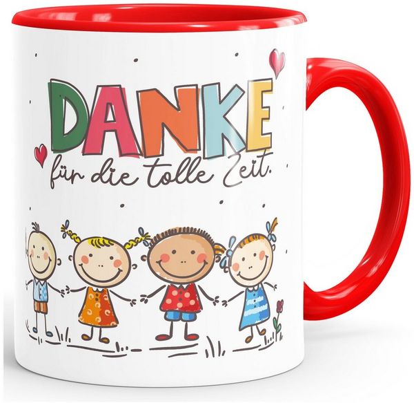 SpecialMe Tasse Kaffee-Tasse Danke Erzieherin Herz kleines Geschenk Abschied Spruch, Keramik