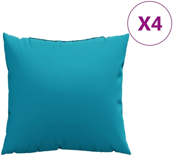 vidaXL Sofakissen 4 Stk. Blau 40x40 cm Stoff 377744