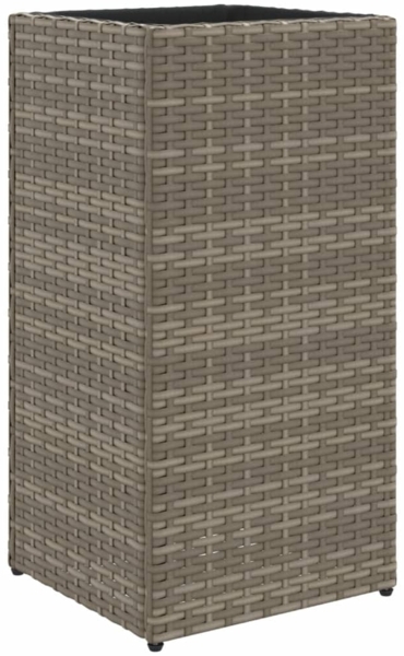 vidaXL Pflanzkübel Grau 30x30x60 cm Poly Rattan 366412